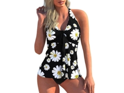 2026-traje De Baño Tankini Para Mujer Con Sostén Acolchado Y Braguitas Estampado Verano Playa Talla Xl-5xl