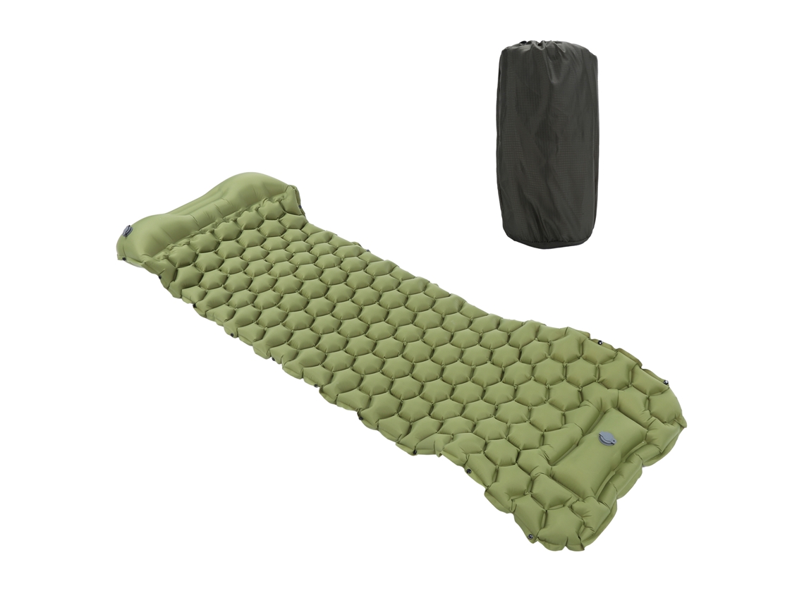 Colchoneta Inflable Para Camping Colchón Hinchable Con Pies Colchoneta Militar Verde Para Senderismo Viaje