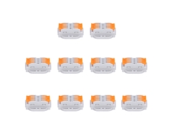 2026-as-10 Piezas Conectores de cable de palanca con tuerca de inserción rápida y compacta Bloque de terminales 223-4p