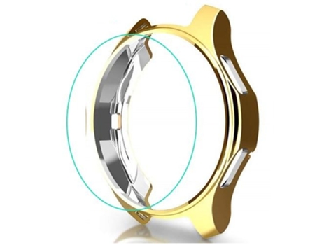 Carcasa de Reloj SLOWMOOSE Samsung Galaxy Watch Gear S3 Frontier Bumper Diamante Suave Chapado Inteligente (Dorado - Engranaje S3)