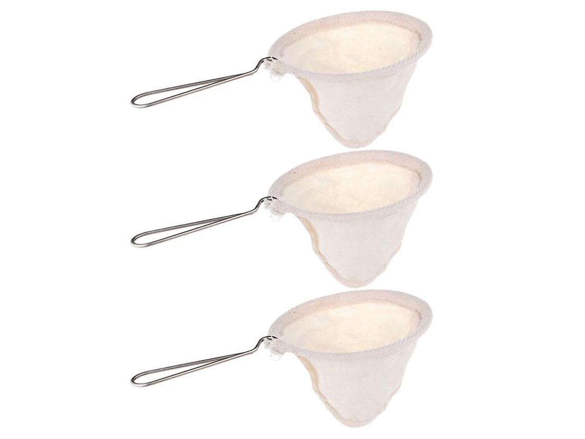 Filtros De Café Con Mango De Acero Inoxidable De 3 Piezas