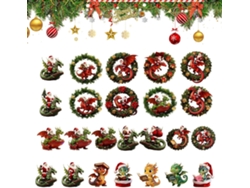 Cuenta regresiva de 24 días para la decoración navideña en acrílico 2D, calendario de Navidad, adorno, 2025