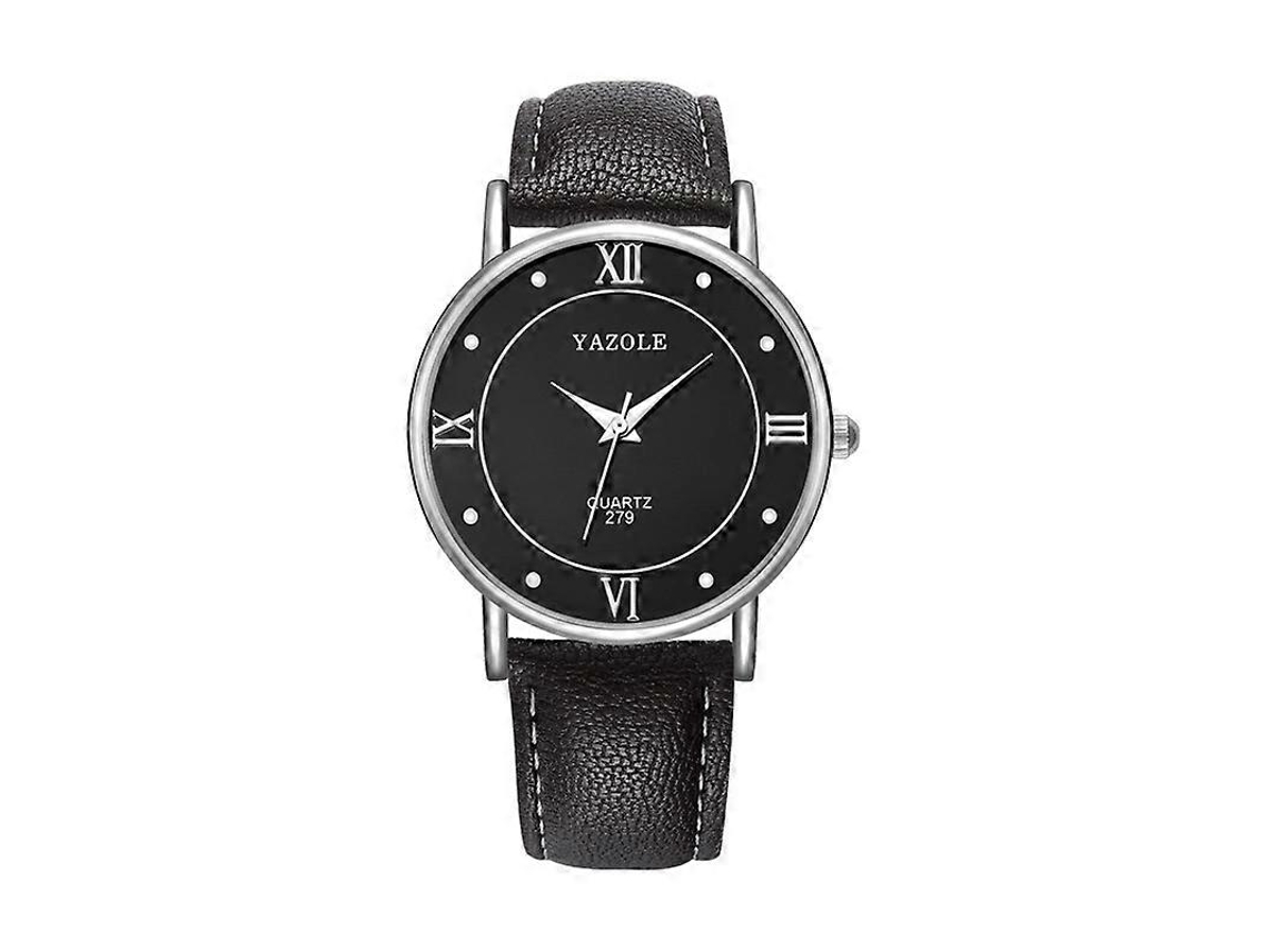 Reloj de pareja analógico de cuarzo Yazole 279 para uso casual y de negocios.