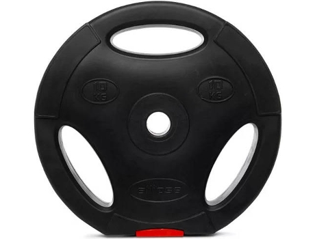 Disco de Musculación YOURFIT con Asa (10 kg - Negro))