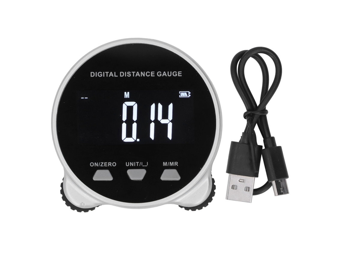Régua de rolo digital com visor, microprocessador semicondutor de 199,999 mm para medições eletrônicas.