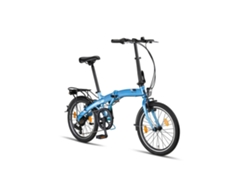 Bicicleta Plegable PACTO THREE azul - 6 marchas Shimano - frenos de llanta