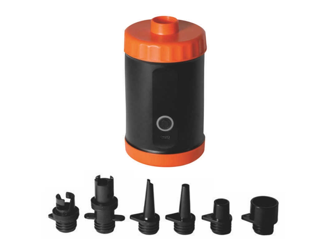 Bomba de aire eléctrica recargable portátil de alta presión de 2000 mAh con 5 boquillas para tablas de paddle surf, tiendas de campaña, sofás hinchables, piscinas y kayaks.
