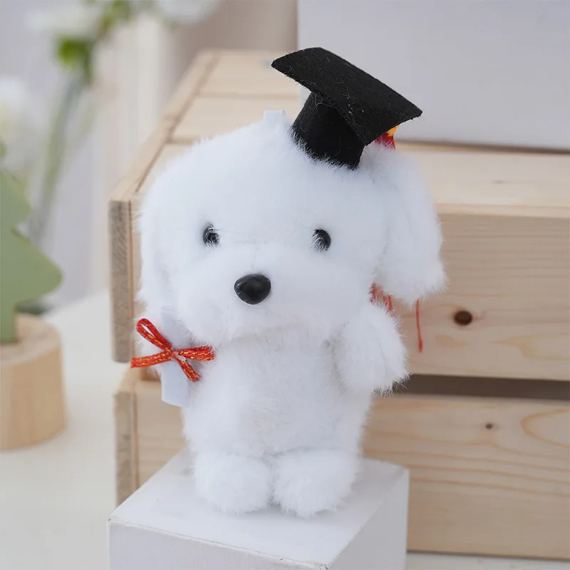 (branco) Chaveiro De Pelúcia De Cachorro Médico De 16 Cm