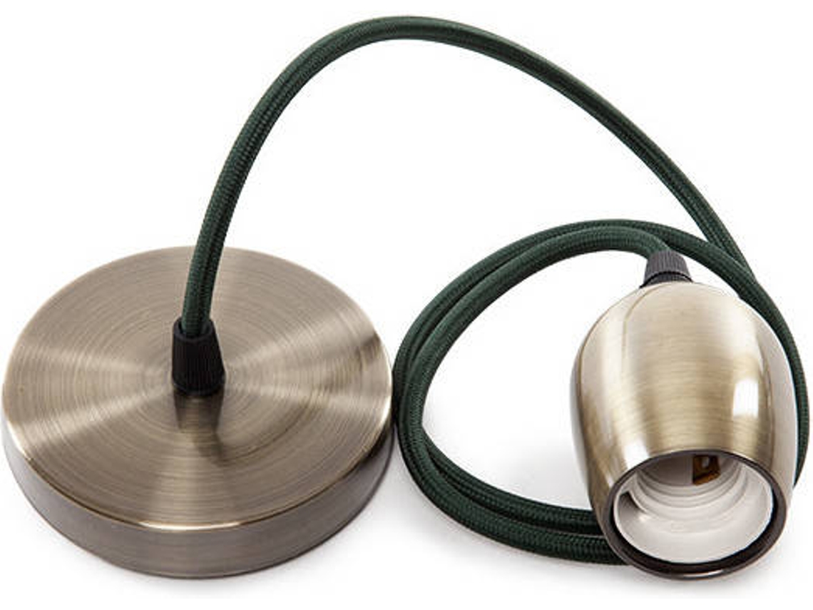 Pendel E27 Cable 1000 X 0,75Mm Tela - Rosetón [SC-MPL017] GREENICE