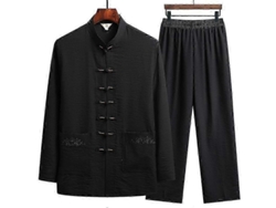 Conjunto De Ropa Tradicional China De Kung Fu Para Hombre, Camisa Y Pantalón De Algodón Y Lino, Estilo Retro Oriental, Verano.