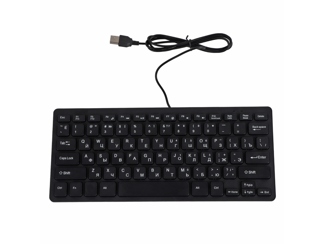 Baoj-2026teclado Mecânico Ergonômico Ultra Fino Mini Durável Com Fio 78 Teclas Para Notebooks (russo)