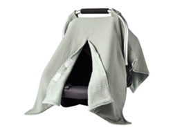 Funda para asiento de coche Chrui Baby con doble capota para recién nacidos (verde oliva)