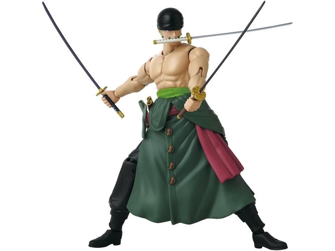Figura Anime Heroes - BANDAI NAMCO - One Piece Zoro Style 3 espadas 17 cm - 16 puntos de articulación