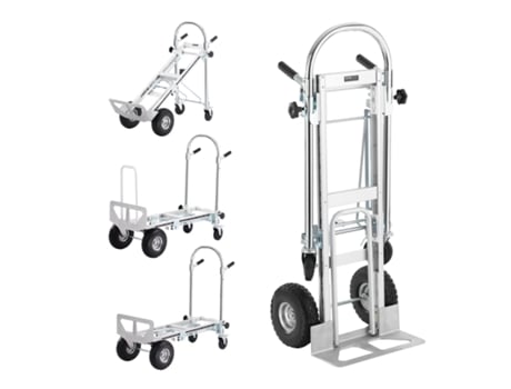 Carro de carretilla plegable multifuncional, capacidad de carga de 1000 libras, aleación de aluminio, acero al carbono VEVOR