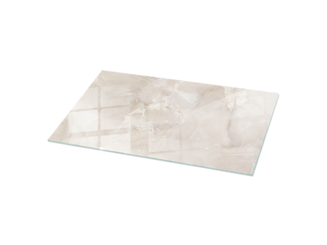 Tablero de mesa rectangular Espelharte (100x50 cm - Textura de mármol - Crema)