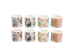 8 Rollos De Cinta Japonesa Ancha 35mm Formas Irregulares Diy Para Diarios Y Manuales Decorativos