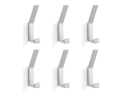Juego Ganchos Pared Plateado 6 Unidades, Uso Múltiple Hogar Cocina