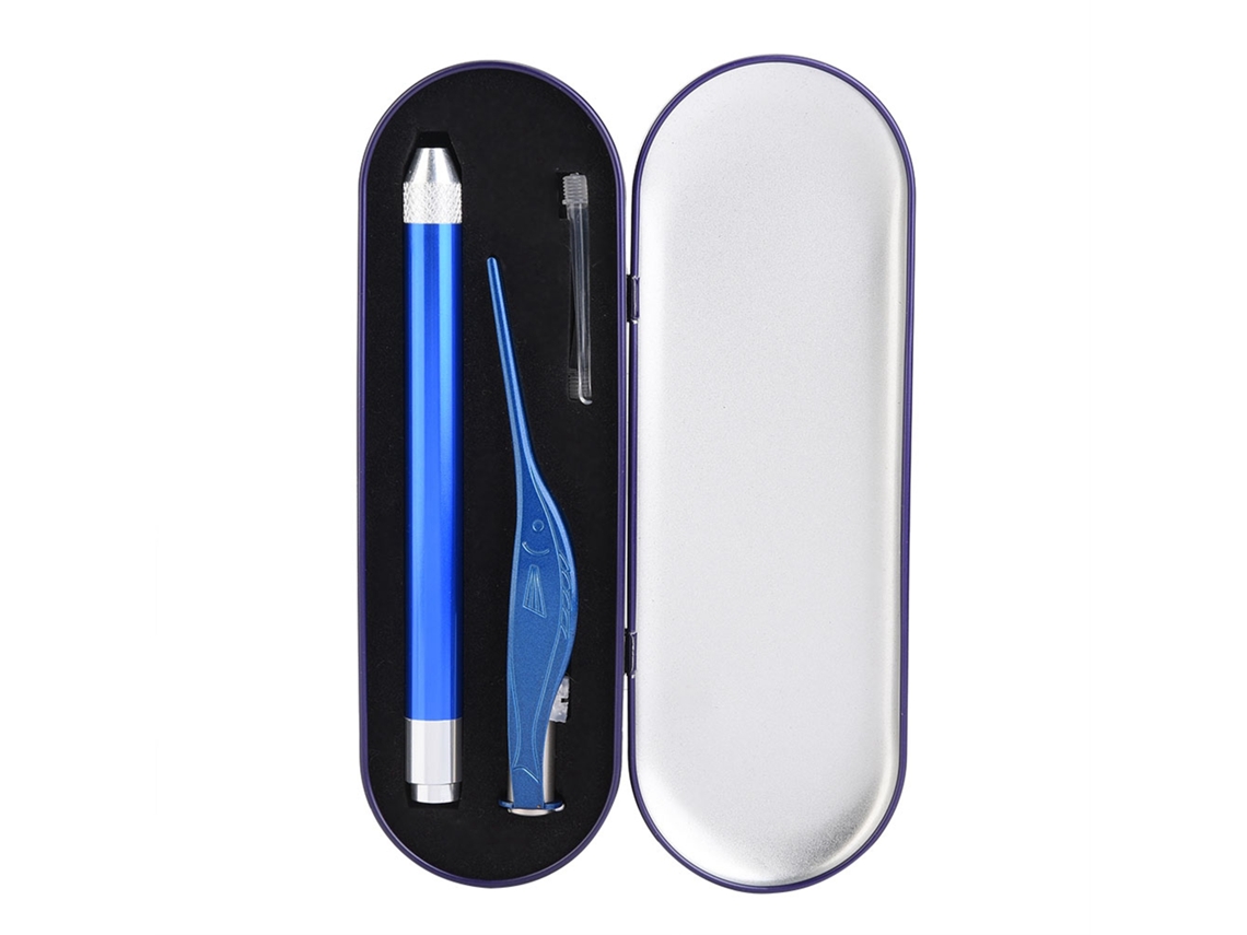 Kit De Limpieza De Oídos Con Luz, Acero Inoxidable Duradero, Para Bebés Y Niños Pequeños, Azul.