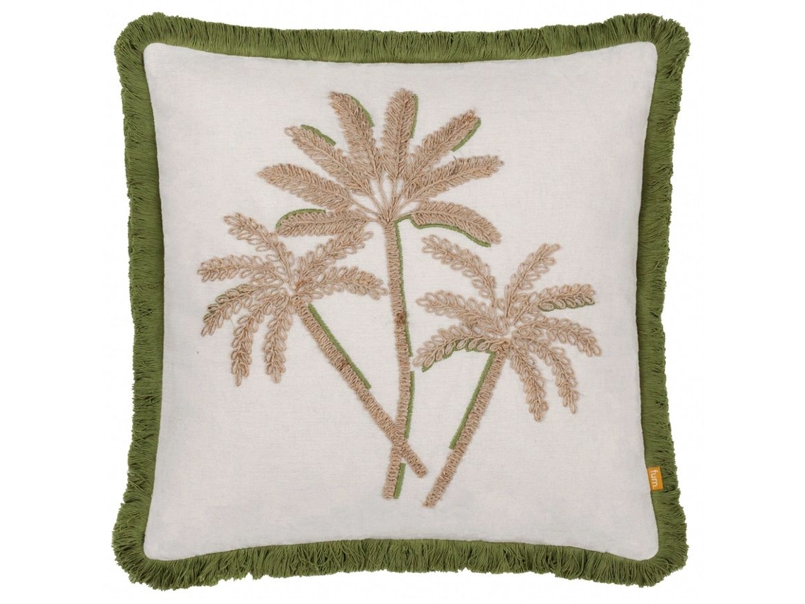 Cuscino Ricamato Furn. Palme Beige