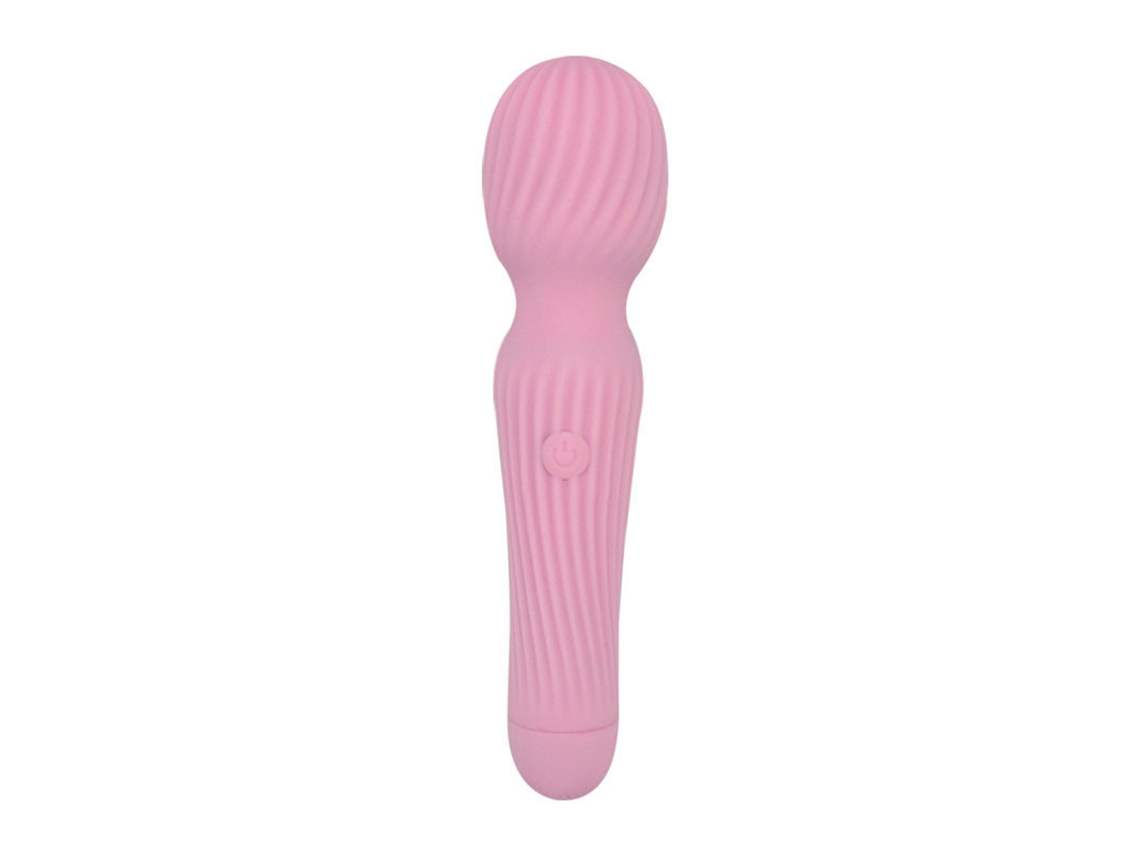 Vibrador De Silicona Inalmbrico A Rayas De 10 Velocidades Para Mujer (rosa)