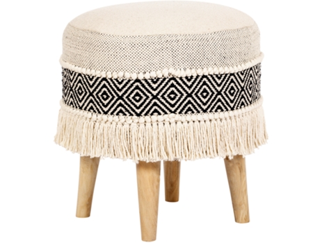 Taburete Puff Redondo Bali Joyce Estilo Boho 45x45x50cm PRIVATEFLOOR