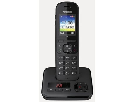 Teléfono PANASONIC Inalámbrico Dect Negro con Contestador Kxtgh720Frb