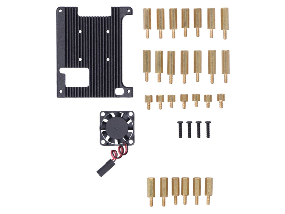 Veloriskku-dissipador De Calor Para Raspberry Pi 4b Com Ventilador Refrigerador De Cpu Armadura Embutida Em Alumínio