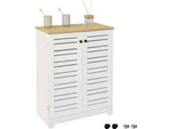 Armario con Pie con 2 Estantes y 2 Puertas SOBUY (Blanco -60x30x82 cm)
