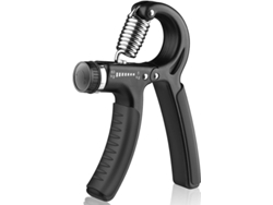 Fortalecedor de Agarre, Resistencia Ajustable 5-60 kg, Entrenamiento de Fuerza para Antebrazo y Muñeca (Negro)