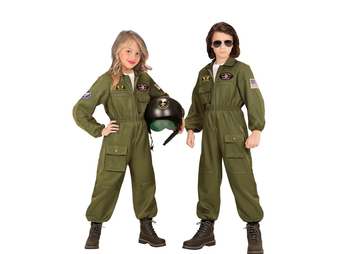 Disfraz de Piloto Jet de Combate para niños y adolescente
