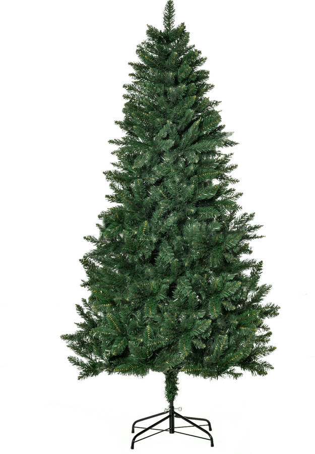 Árbol de Navidad HOMCOM 830-354V03 (Verde - 90x90x180 cm - PVC)