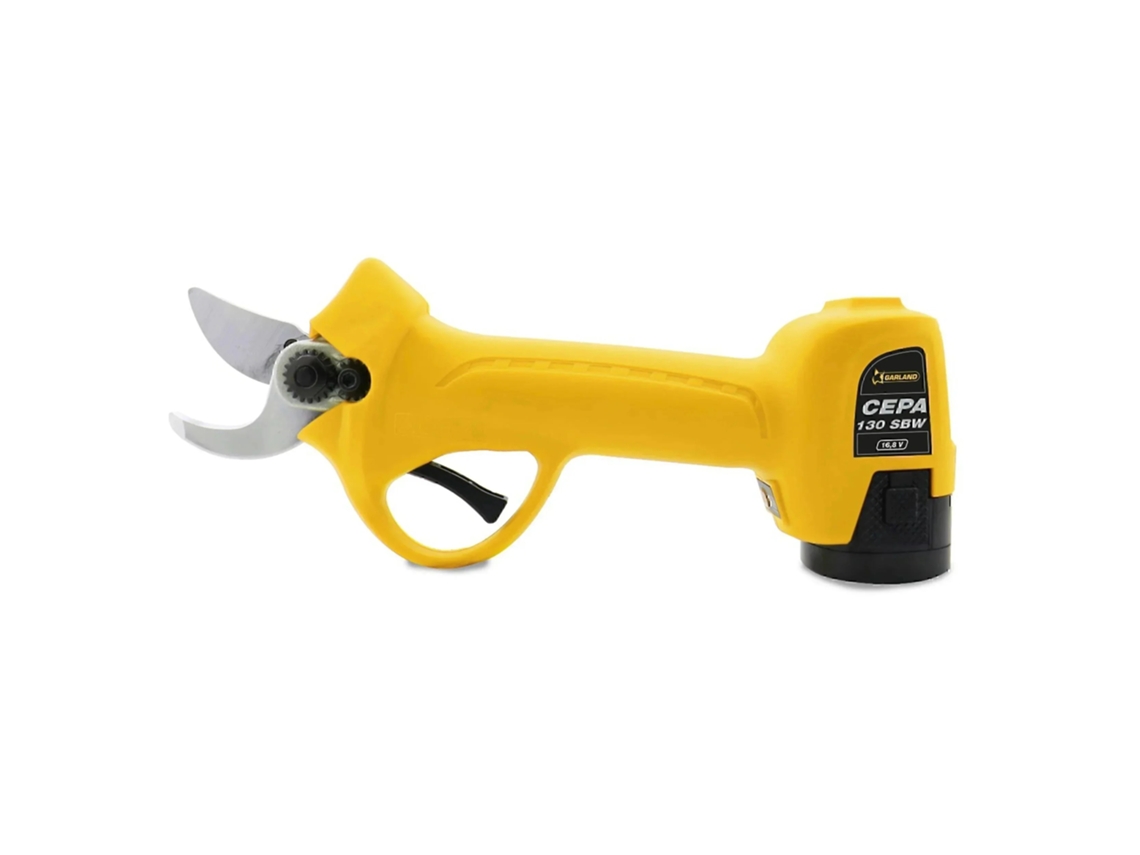 GARLAND CEPA 130SBW-V22 Tijera eléctrica de poda Doble apertura con máximo 30 mm. 2 Baterías de 16,8 V y 2,6Ah y cargador doble incluido.