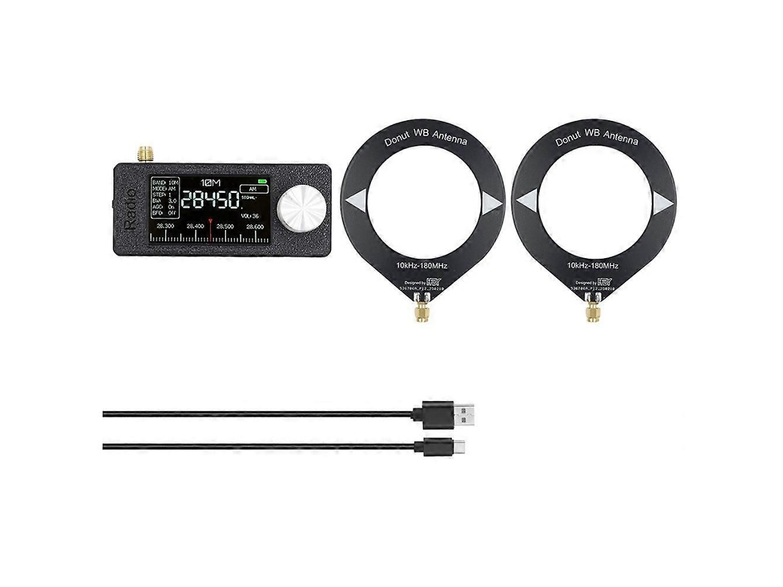 Radio de bolsillo GOKOCO Si4732 Mini, de 10 kHz a 180 MHz, con antena circular.