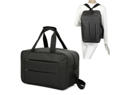 Maleta de Cabina RAYKONG Convertible En Mochila Ryanair Negro (40 x 20 x 25 cm - 20L)