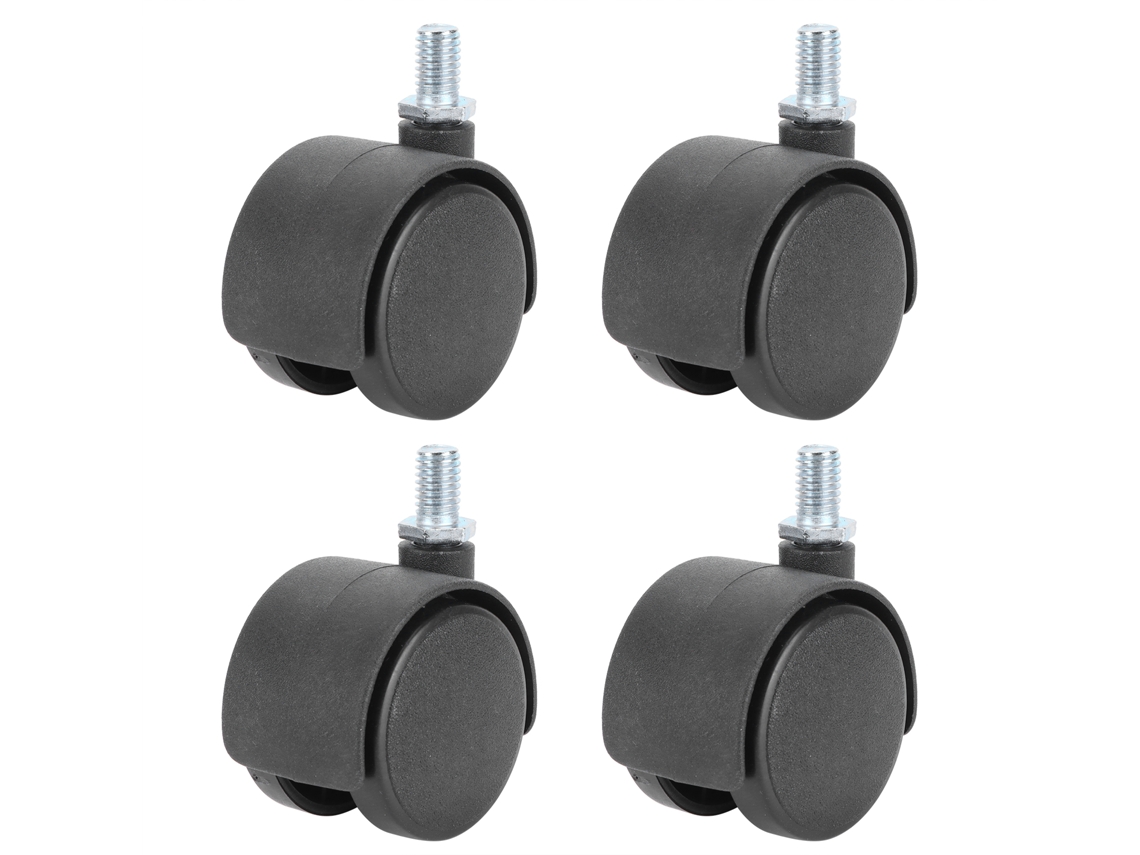 4 Ruedas Giratorias Silenciosas De Plástico De 360° Y 3,8 Cm (1,5 Pulgadas) Para Armarios, Sillas Y Muebles.