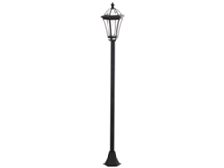2 Farolas Solares Led Ip44 De Abs Y Acero Negro De 129 Cm