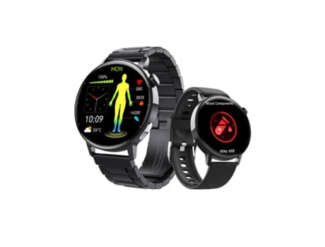Smartwatch CHRONUS F67Pro Resistente al Agua Bluetooth Llamada Multifuncional con Iphone Samsung Android Negro