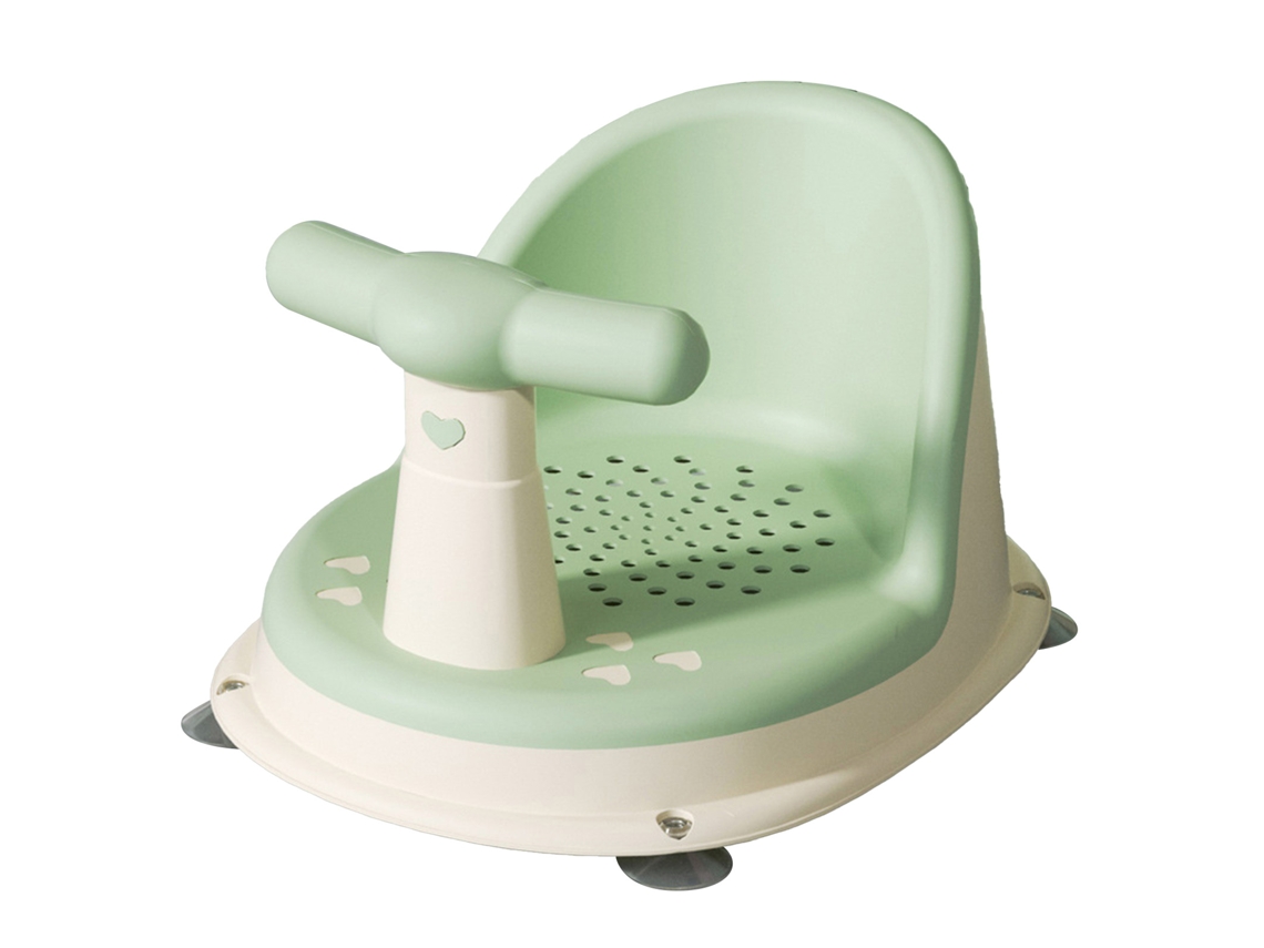 Asiento De Baño Ergonómico Antideslizante Y Ajustable Para Bebés Con Fuertes Ventosas - Verde