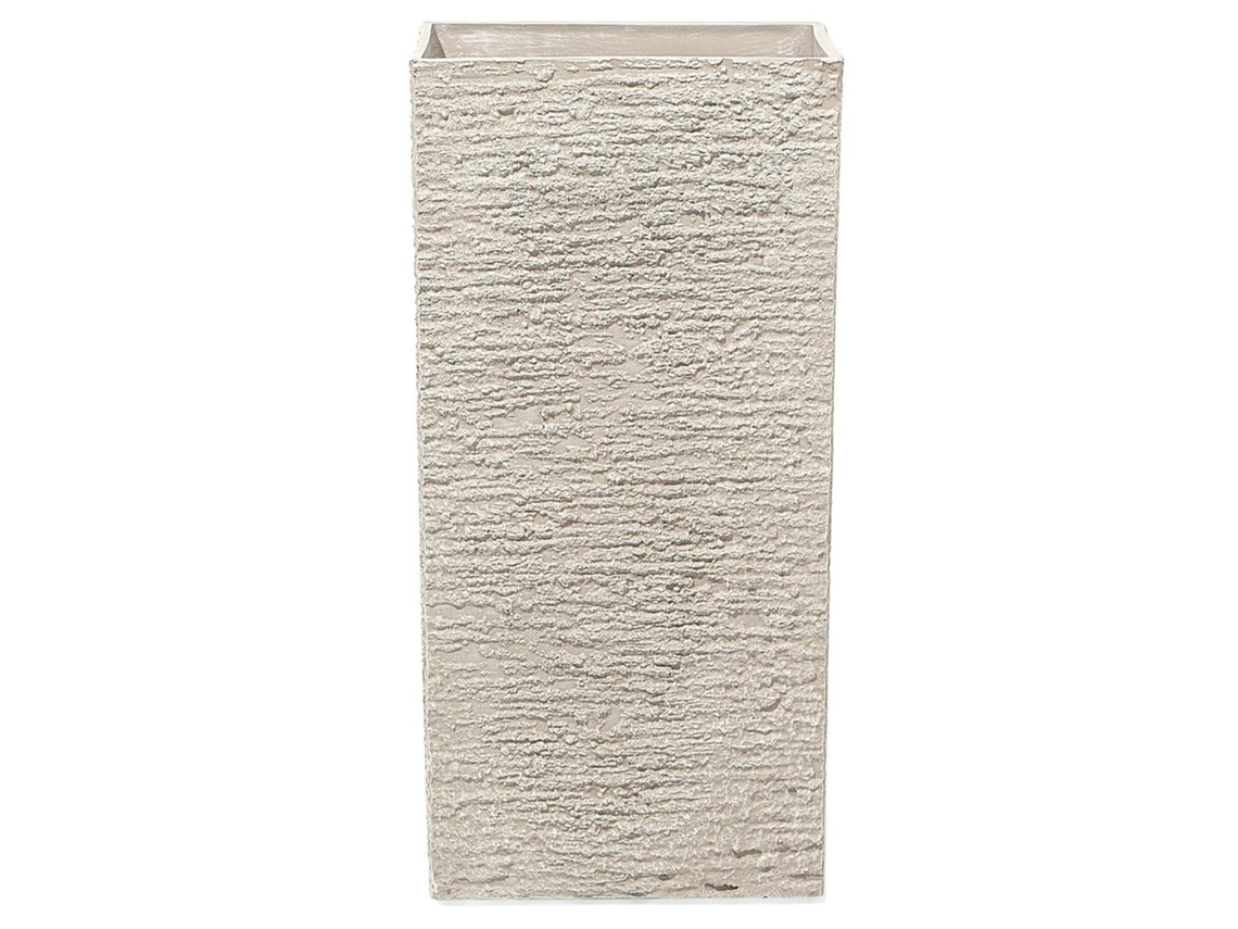 Vaso Beliani Tenno De Fibra De Argila Creme 35x35x70