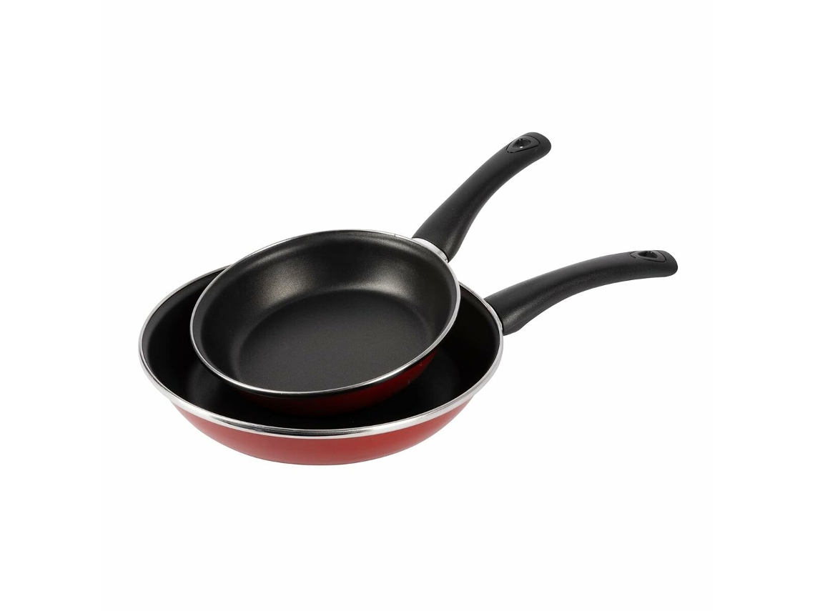 Set de Sartenes BERGNER CLASSIQUE BG (Negro - Rojo - Acero - Acero Esmaltado - 6 Piezas)