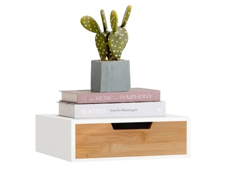 Soporte para Capsulas de Café SOBUY FRG179-WN (MDF y Bambú - 30x31x9 cm)