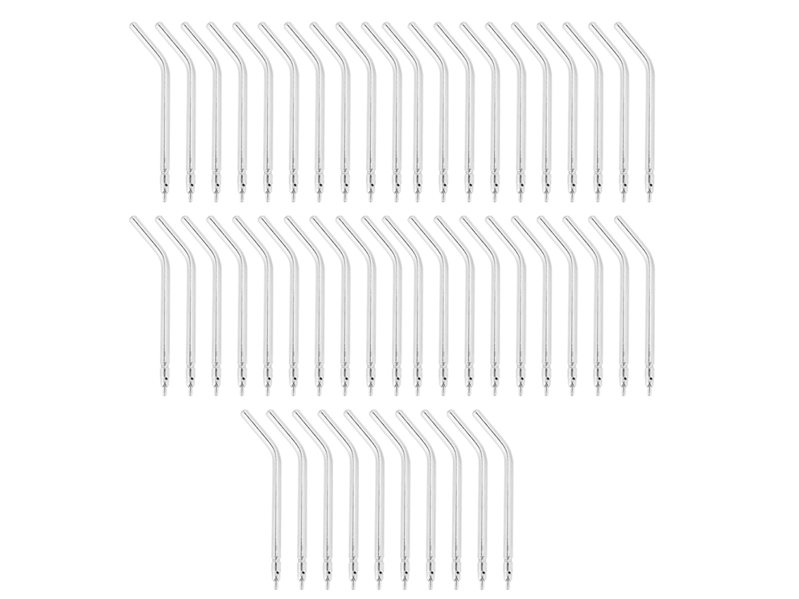 50 Puntas De Acero Autoclavables Para Jeringa Dental De Aire/agua, De 3 Vías.