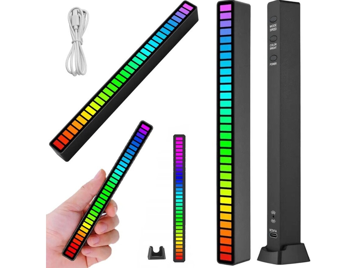Luz De Neón Multicolor Rgb Usb Led Sensible Al Sonido