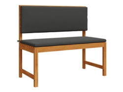 Banco de exterior contemporáneo de madera antracita Vidaxl (100 x 50 x 91 cm)