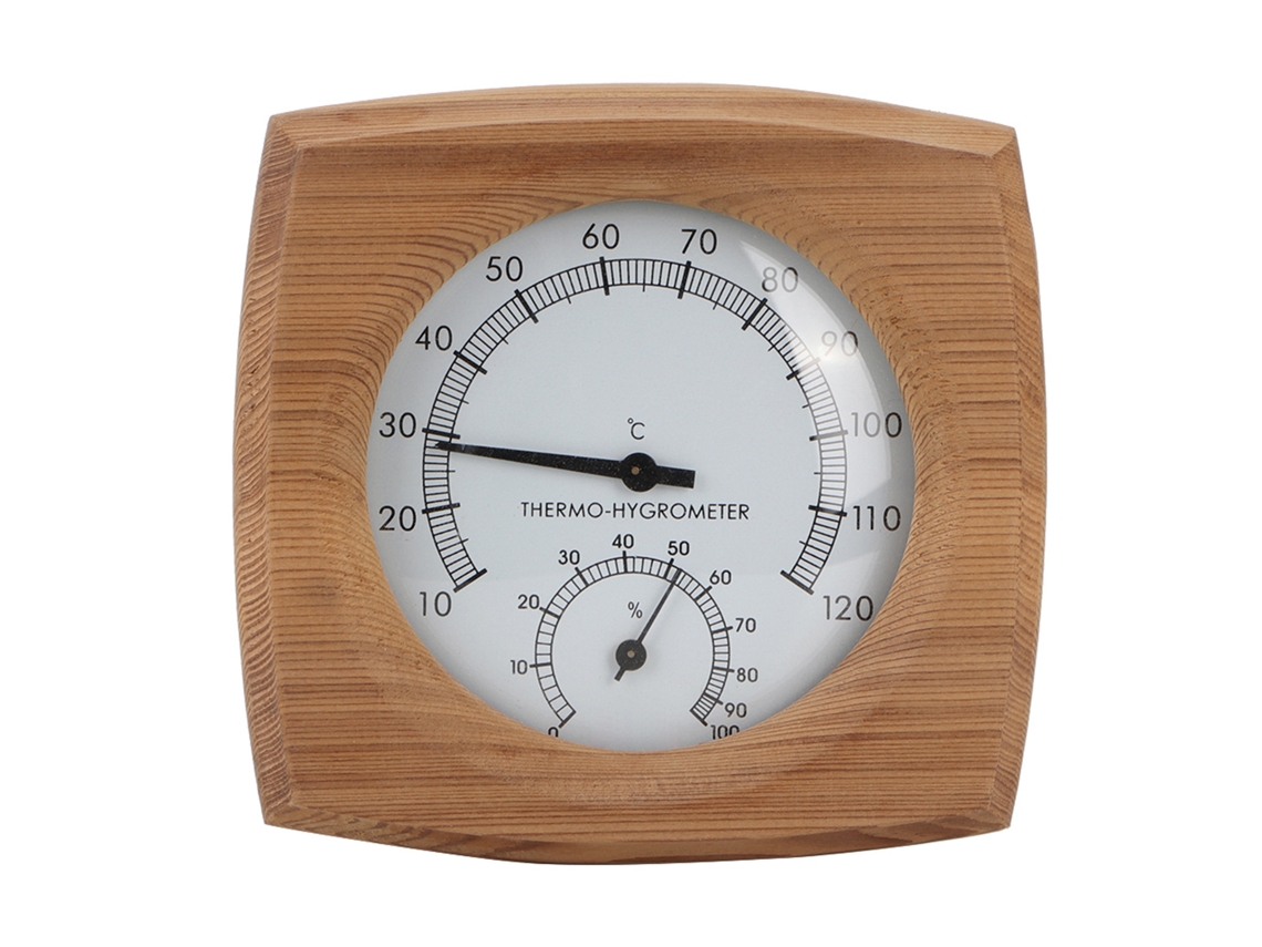 Termohigrómetro De Madera 2 En 1 Para Sauna Y Baño De Vapor, Medidor De Temperatura Y Humedad.