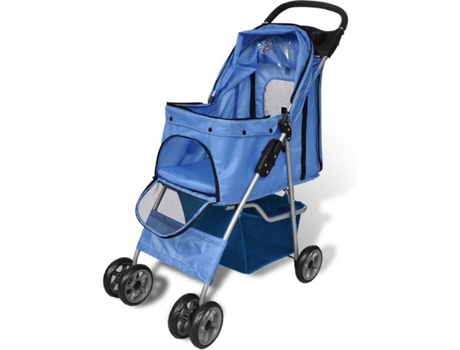 vidaXL Cochecito para perros 15 kg azul