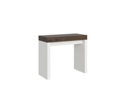 Consolas Roxell Mix Small Extensible hasta 196 cm ITAMOBY (90 x 40 x 77 cm - Paneles de Melamina - Fresno Blanco-Nogal)