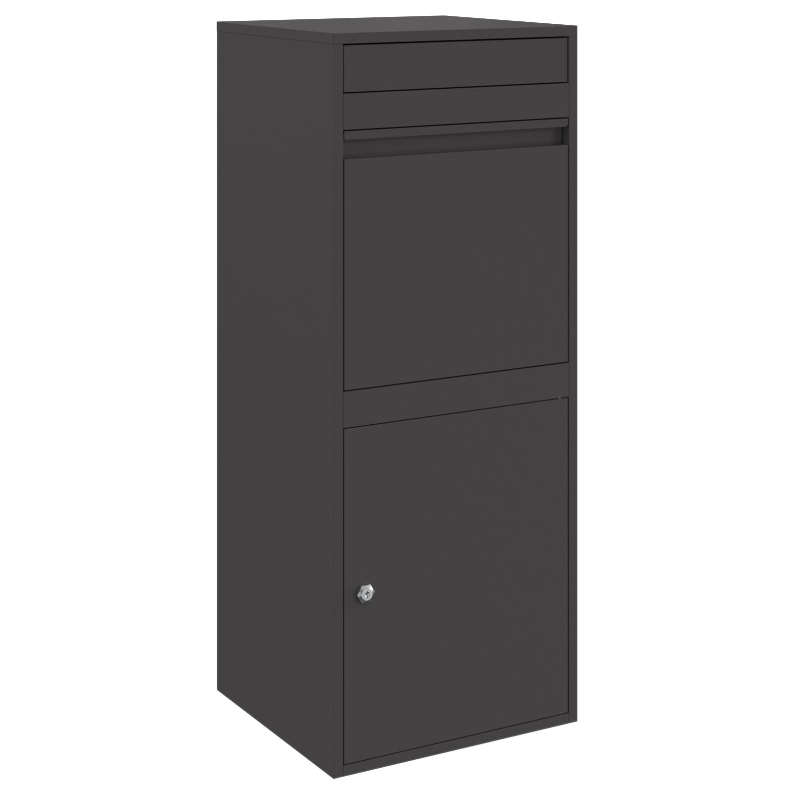 Buzones Vidaxl de acero negro (41 x 38 x 103 cm)