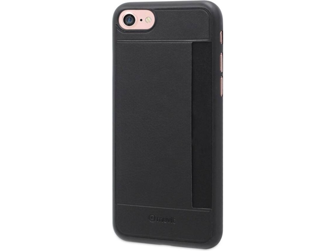 Funda iPhone 6, 6s, 7, 8 MUVIT Ultrafina Slot Negro