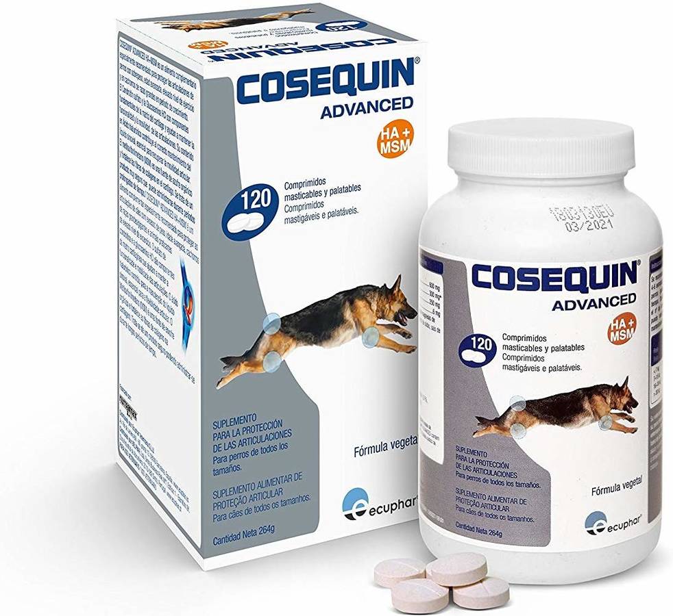 Cosequin Se506112 Cuidado cadera y articulaciones canino ds msm ha 120cpd complemento alimenticio para perros ecuphar 120